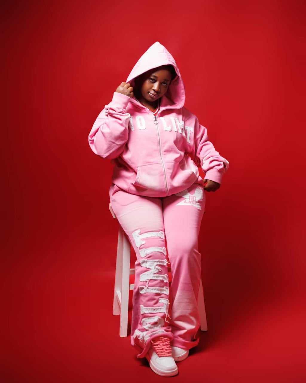 'No Limit' Pink Sweatsuit (FULL)